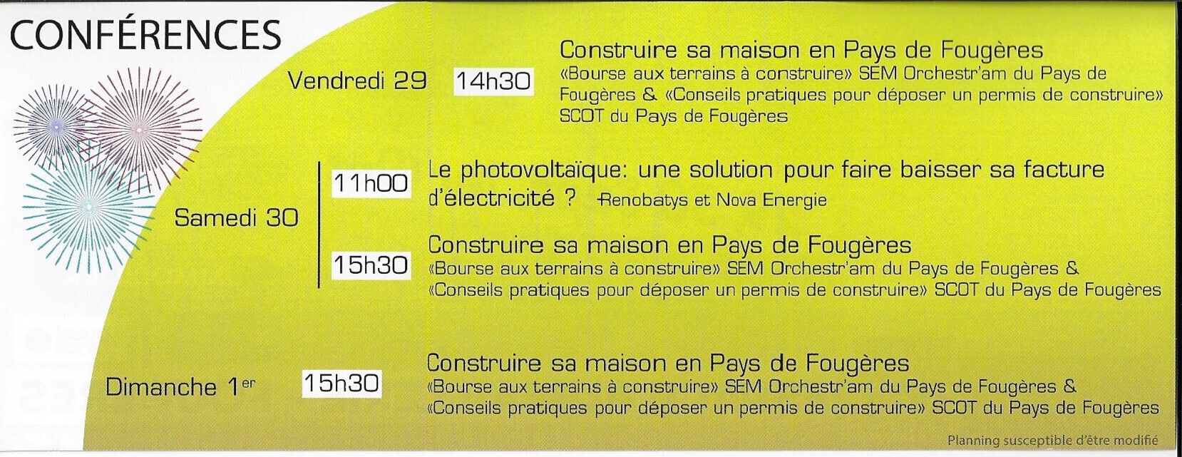 Conférences - Foire expo Fougères 2023