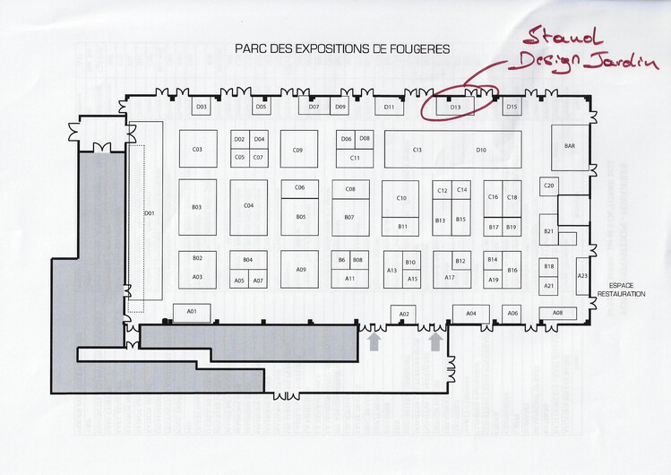 Plan du Hall - Foire expo Fougères 2022